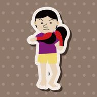 lady girl cartoon theme elements N163