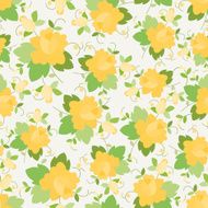 Flower seamless pattern Yellow Roses ornament Vector backgrou