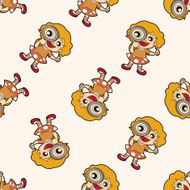lady girl cartoon seamless pattern background N65