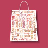 Shopping bag with Big Sale logo Vector