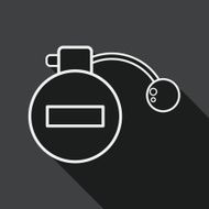 Perfume flat icon with long shadow line N2