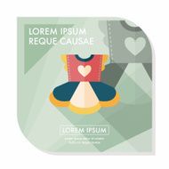 kid dress flat icon with long shadow eps10 N18