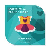 kid dress flat icon with long shadow eps10 N19