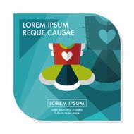 kid dress flat icon with long shadow eps10 N21