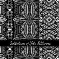 Set of 3 Seamless Vintage Patterns (Vector)