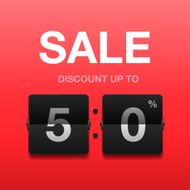 Sale discount poster vector illustration