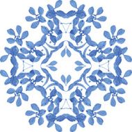Abstract seamless tradition watercolor vector pattern N2