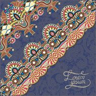 ornamental background with flower ribbon stripe pattern greeti