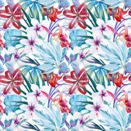 Lily an hibiscus flower pattern N2