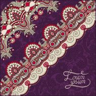 ornamental background with flower ribbon