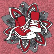 Colorful vector sneakers