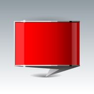 Shiny gloss red vector banner