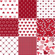 Seamless patterns Valentine&#039;s Day