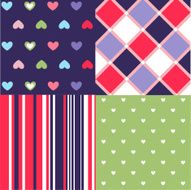 Seamless patterns Valentine&#039;s Day N2