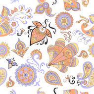 Colored Indian vintage floral seamless