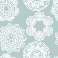 Lace white seamless mesh pattern N3