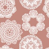Lace white seamless mesh pattern N7