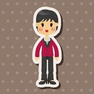 lady woman cartoon theme elements N19