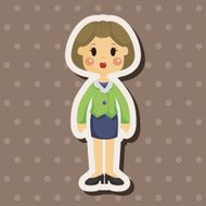 lady woman cartoon theme elements N20