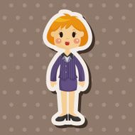 lady woman cartoon theme elements N24