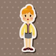 lady woman cartoon theme elements N25