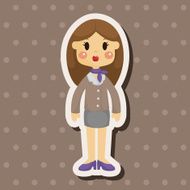 lady woman cartoon theme elements N26