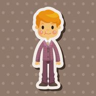 boy man cartoon theme elements N160