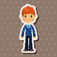 boy man cartoon theme elements N161