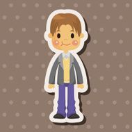 boy man cartoon theme elements N163