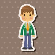 boy man cartoon theme elements N165