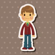 boy man cartoon theme elements N166