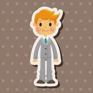 boy man cartoon theme elements N168