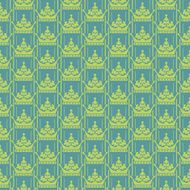 Vintage Pattern Wallpaper for Your Design Green N13