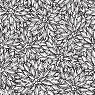 Seamless pattern with flowers Dahlia N4
