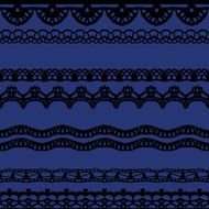 Black and blue lace seamless stripes pattern