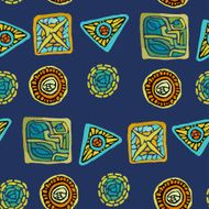 seamless pattern of colorful mosaic glass elements