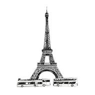 Eiffel Tower Paris France Vector illustration