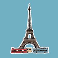 Eiffel Tower Paris France Vector illustration N3