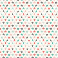 Retro colorful star seamless pattern Vector illustration