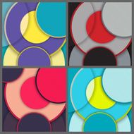 Set of banner templates with geometric pattern N5