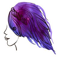 Sketch image of a beautiful girl