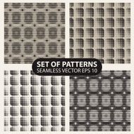 set of seamless knitted patterns graphics