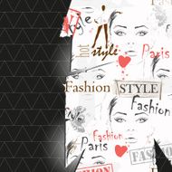 Fashion girl in sketch-style N64