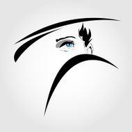 Fashion girl in sketch-style N66