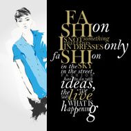 Fashion quote with modern girl N3