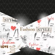 Fashion girl in sketch-style N68