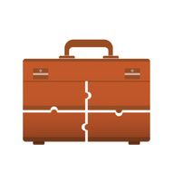 Case in the form of puzzle cut
