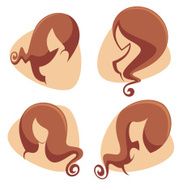 girls silhouettes with reach hair