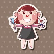 hair designer theme elements N6