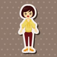 lady girl cartoon theme elements N166
